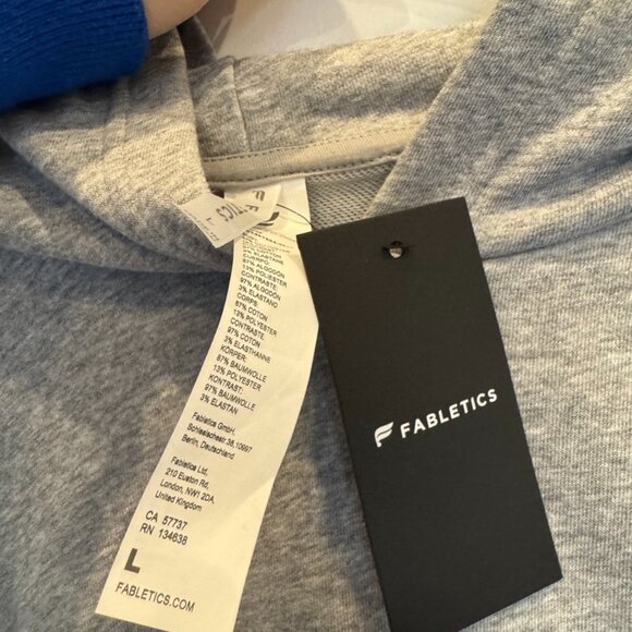 Fabletics Heather Gray Pullover Hoodie (Large) - Picture 3 of 3